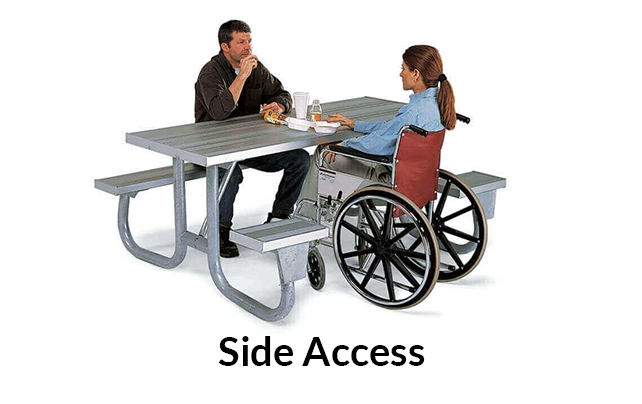 Side Access ADA Compliant Picnic Table